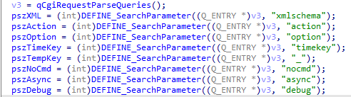 Parameters of the instantrec.cgi